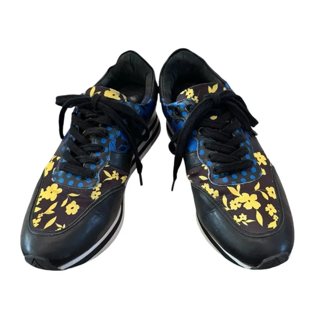 Alice + Olivia Women’s Magman Leather Floral Platform Sneakers 8 38
